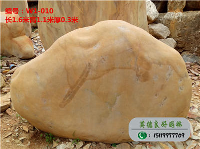广东黄蜡石--园林石材批发市场、自然景观石刻字W1-010(已售)