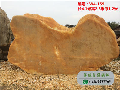 大型黄蜡石--风水景观石采购、绿化园林石奇石w4-159(已售)