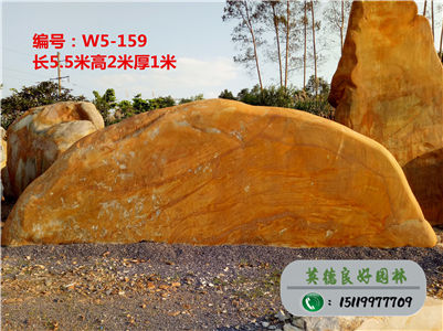 招牌园林石--精品风景石价格、招牌黄蜡石批发W5-159