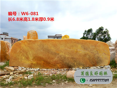 黄蜡石生产商直销、广东景观石产地供应W6-081（已售）