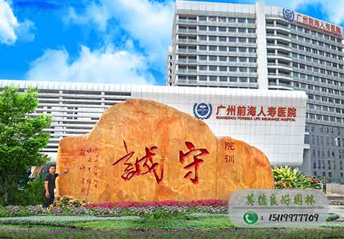 广州前海人寿医院院训文化石案例